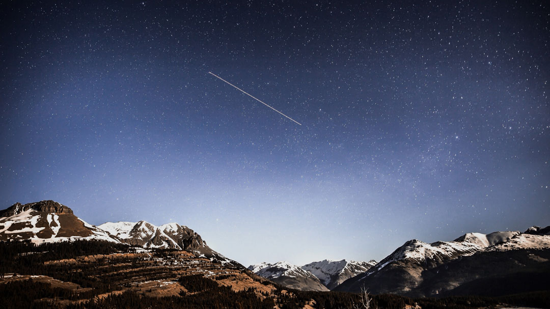 mountains and stars