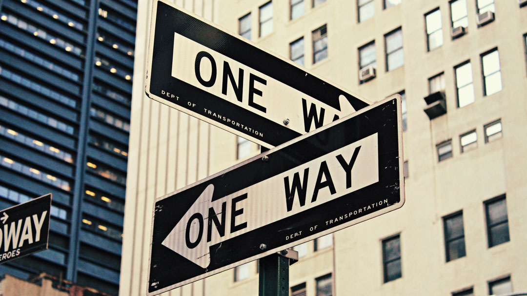 Two one way signs