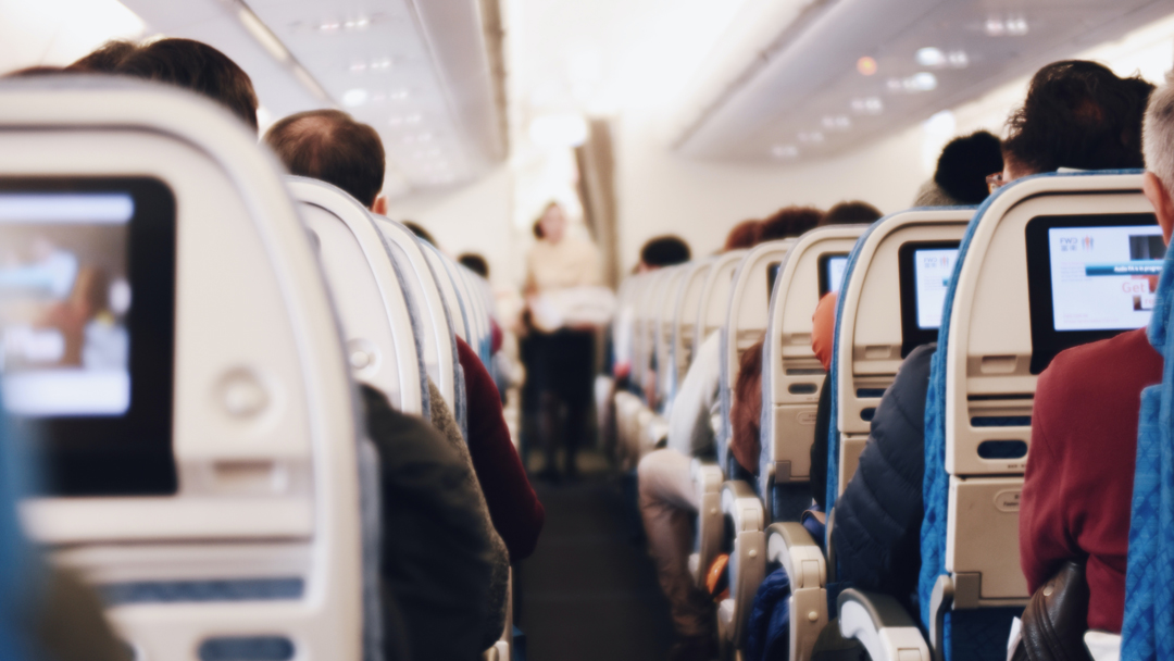 inside an airplane