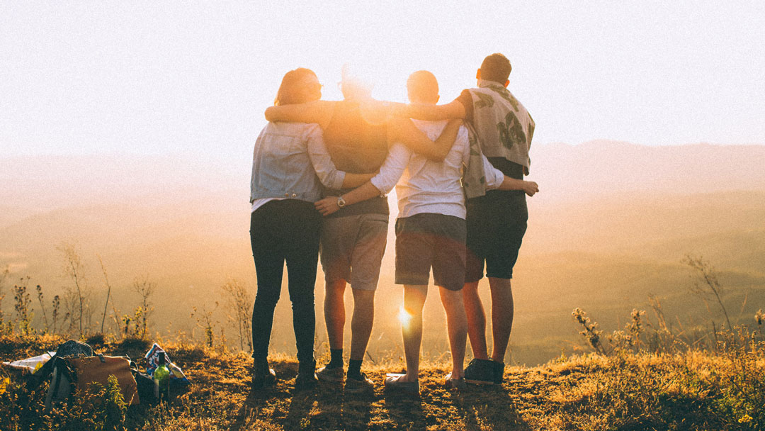 Group of friends on a hike