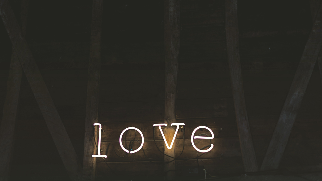 Lights that say love