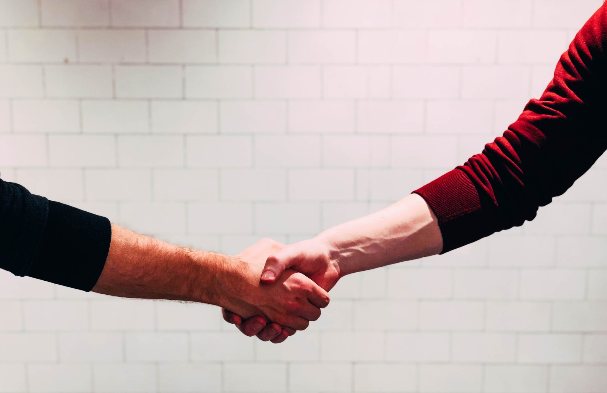 Two men shaking hands