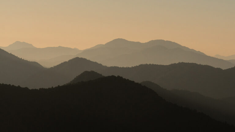 hazy mountains