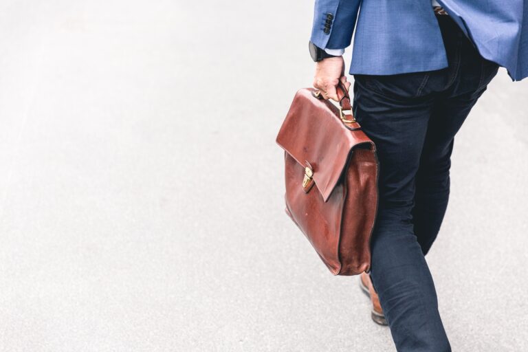 Man walking with a briefcase