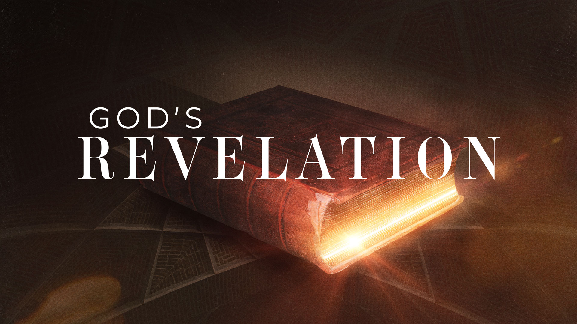 God's Revelation graphic with a Bible that is glowing